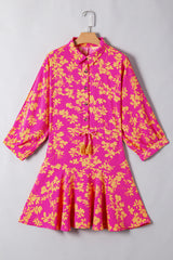 Short fluid dress with tightening cord *