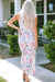 White floral spaghetti strap wide leg jumpsuit