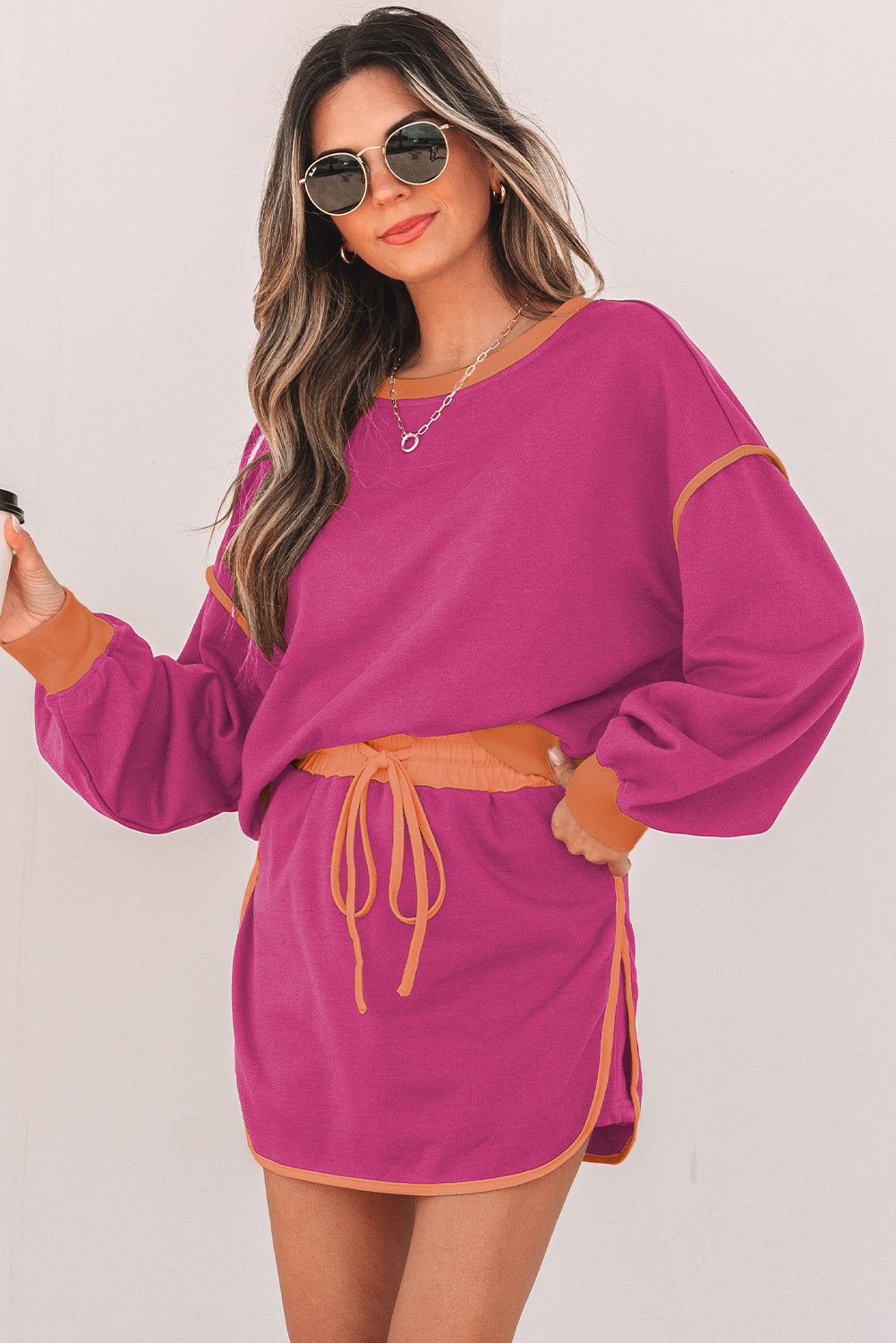 Contraste Sweater Sweater Set *