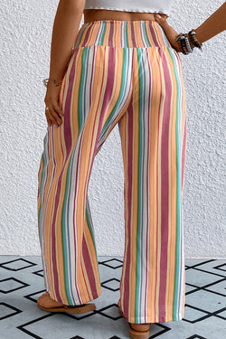 Pantalones boho de gran tamaño grande con tamaño smbaldeado