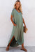 Robe t-shirt longue vert gazon *