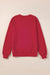 Racing Red Aphabet Chenille Embroidered Sweatshirt