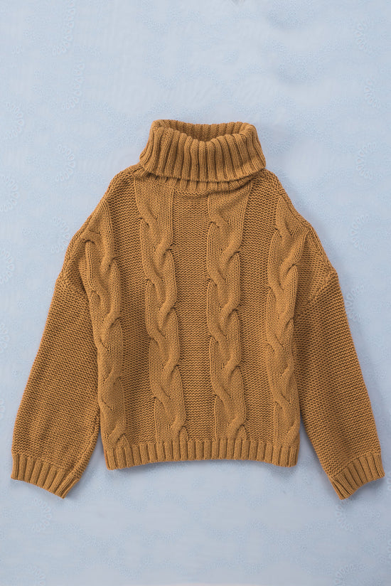 Cuddle Weather Handmade Cable Knit Turtleneck Sweater