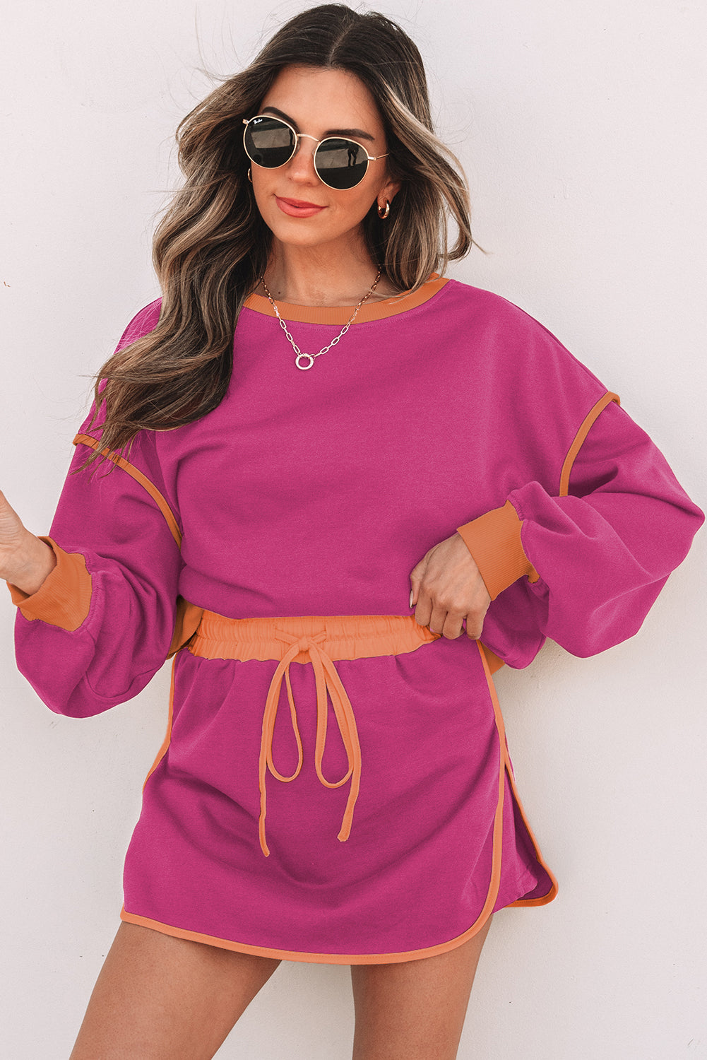 Contraste Sweater Sweater Set *