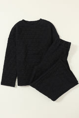 Tirar y pantalones negros negros y pantalones negros