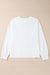 White loose sweatshirt with bow tie pattern and dropped shoulders