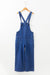 Blue Denim overalls of Prussia with knotted straps and pocket pocket, wide leg