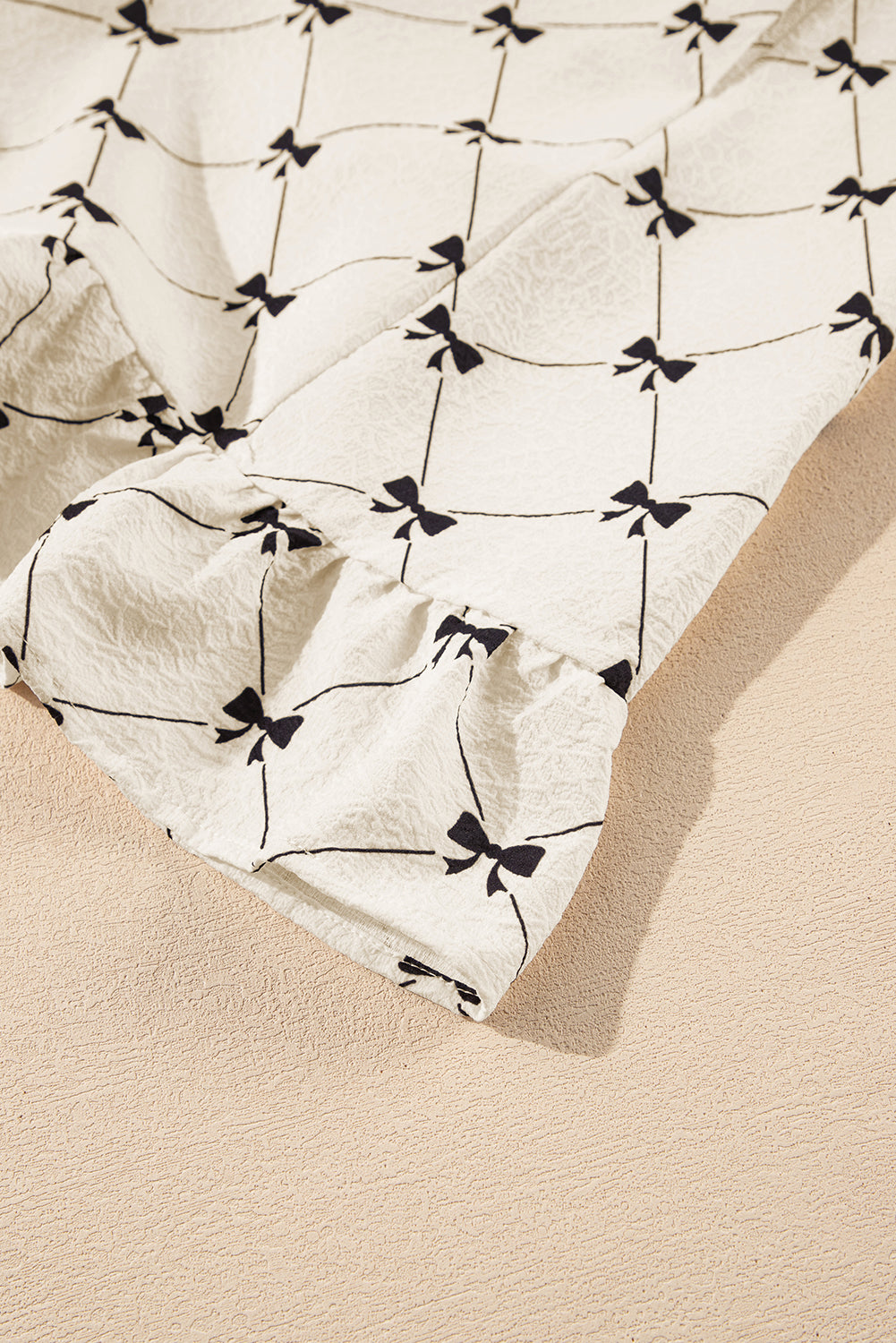 White mini-checkered Robe *