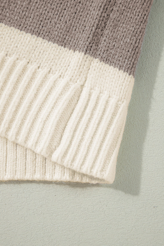 Ample sweater with Simply Taupe Color Blocks