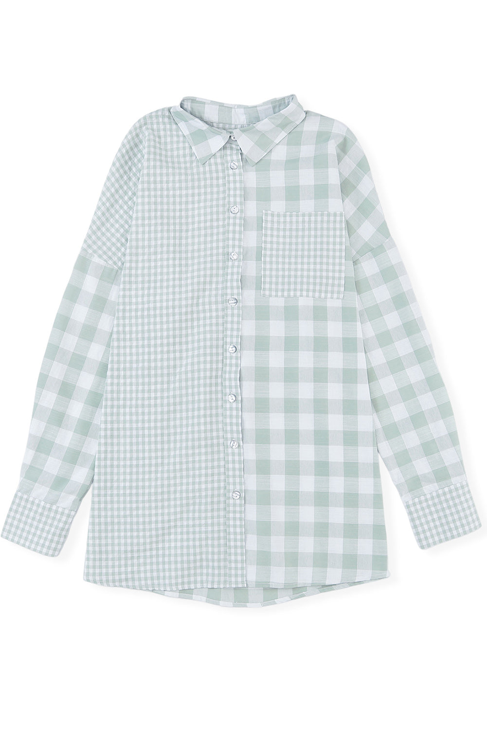 Shirt a maniche lunghe a controllo verde mix