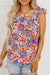 Flutter Tank Top en el collar floral frío *