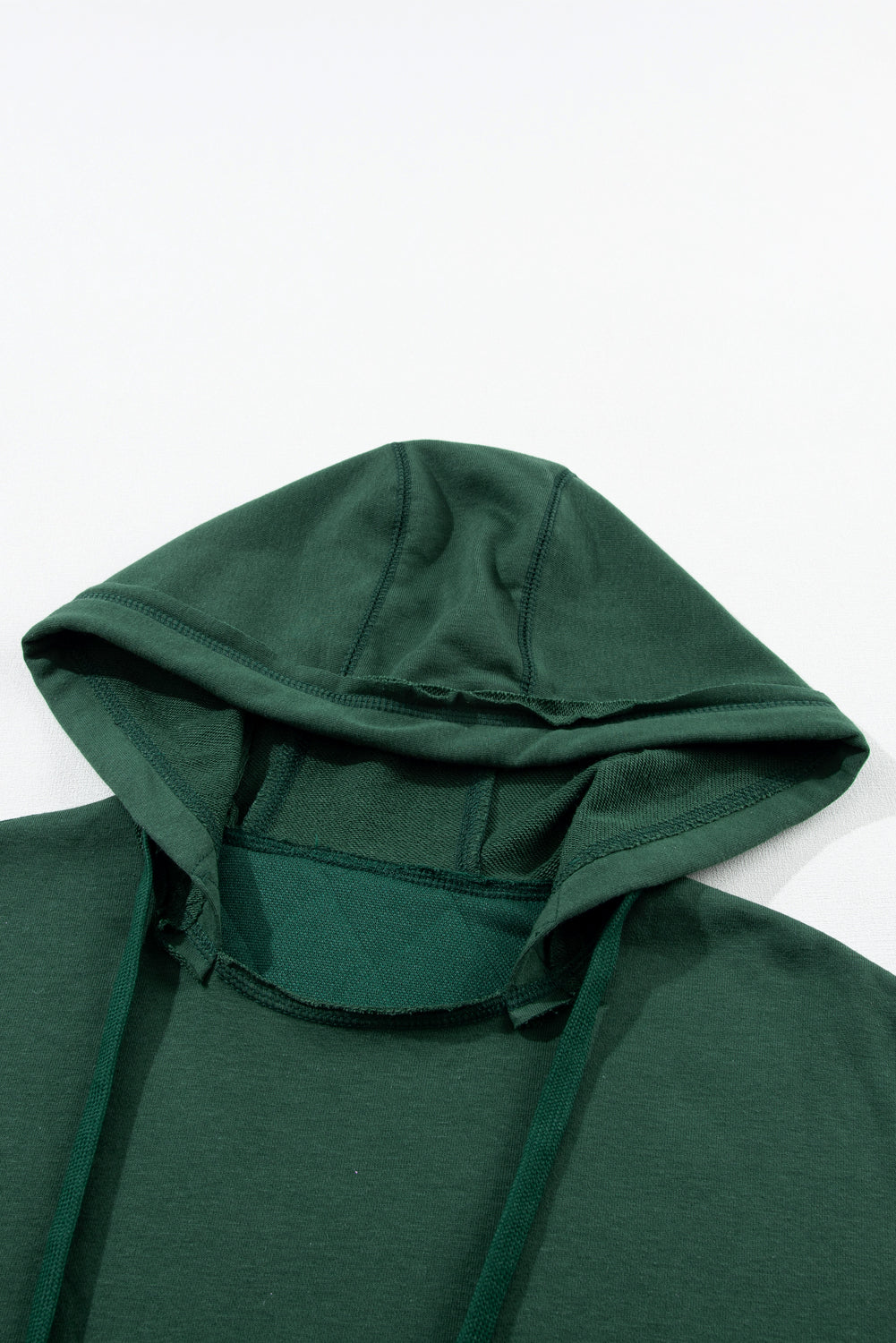 Sudadera de costura de costura expuesta de mosaico acolchado verde azulado