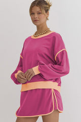 Ensemble pull ample à contraste  *-A WOMAN WE LOVE
