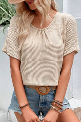 Textured t-shirt with patch in lace lace oats