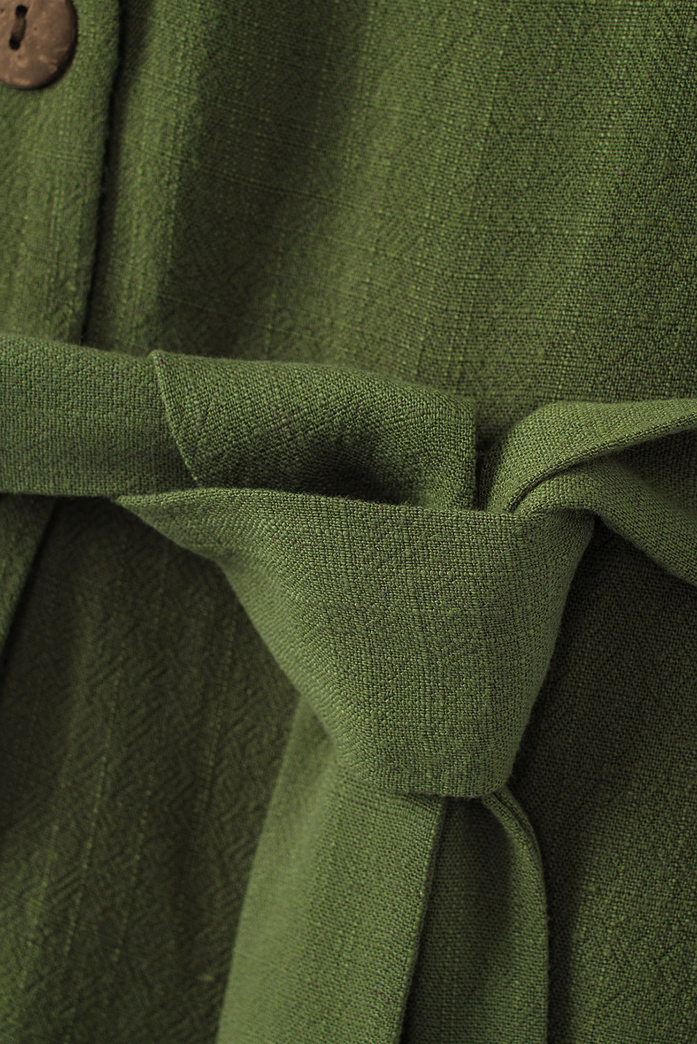 Bottone verde a V Neck Ganper con cintura