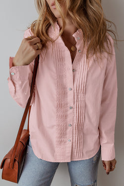 Light pink folded -light flap shirt