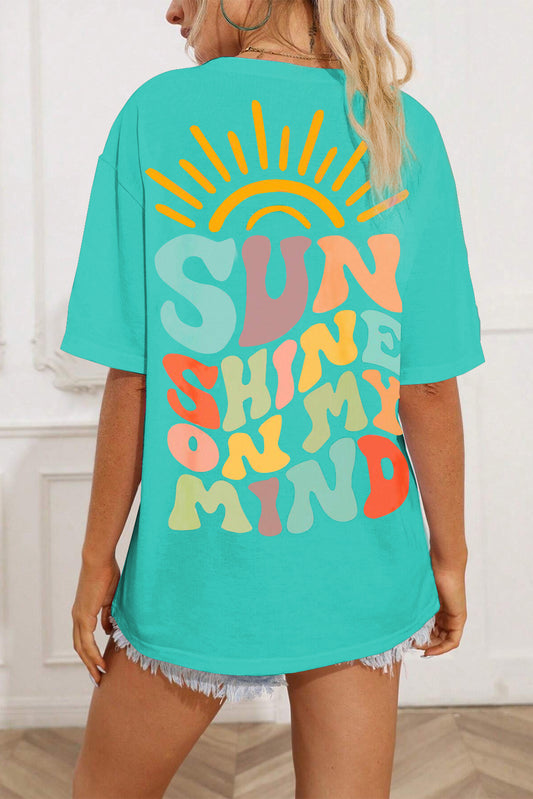 Mint Green Sunshine on Mind Graphic Tee