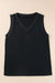 Black ribbed tank top *