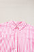 Oversize shirt with pink stripes *