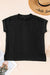 T-shirt noir en tricot texturé *