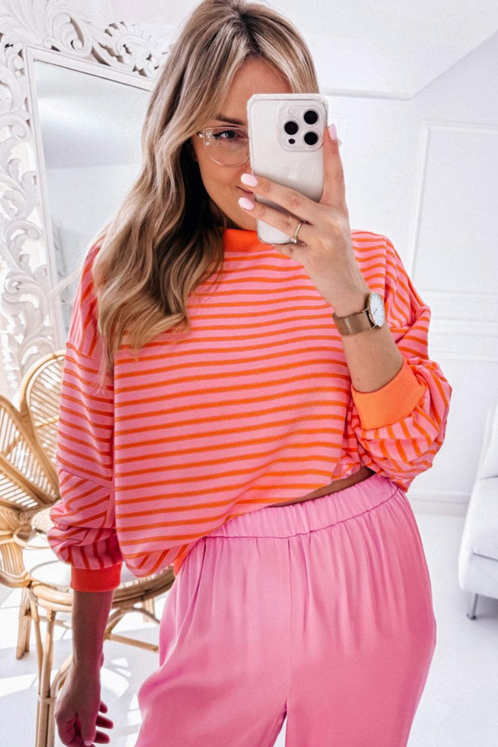 Ample-collar-collar-collar sweatshirt *