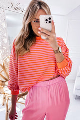 Ample-collar-collar-collar sweatshirt *