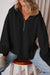 Black loose hoodie with kangaroo pockets and semi-ferms flash lined with fleece