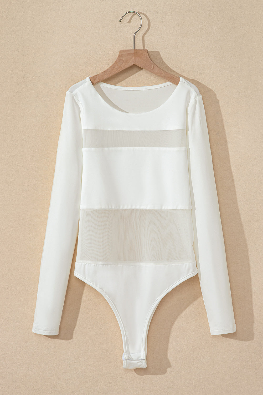 Body blanc à manches longues et patchwork en maille *-A WOMAN WE LOVE