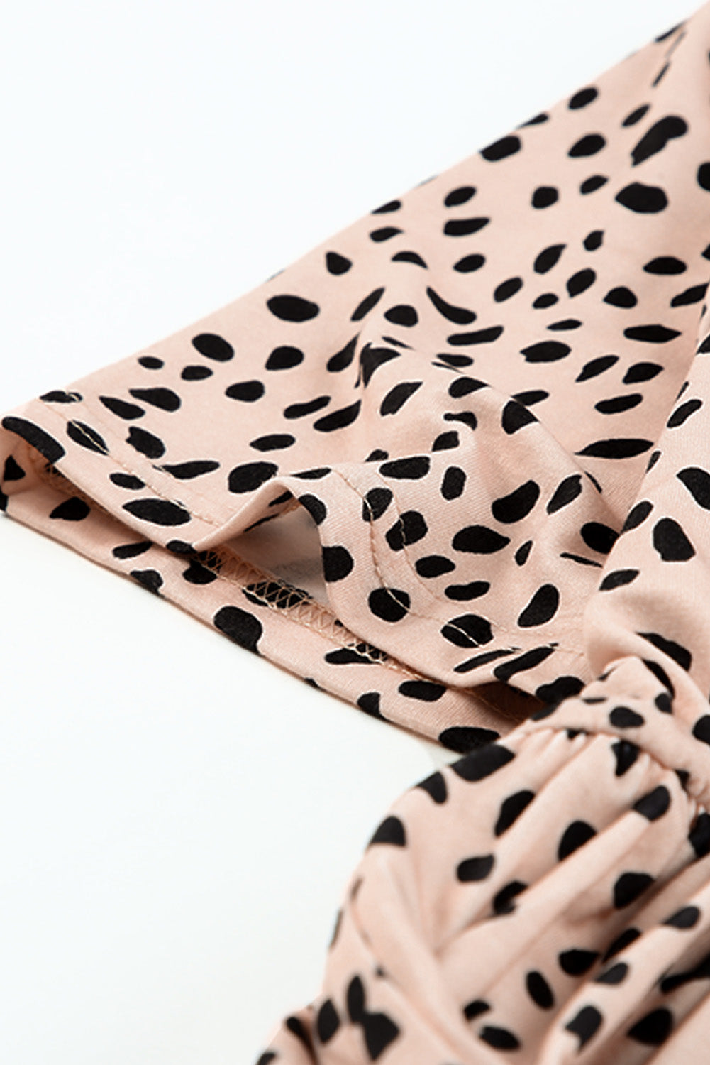 Vestido estilo camiseta estilo túnica de manga corta con estampado de leopardo