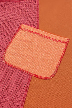 Orange Territo Knitting Orange con bloque de color *