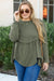 Mist Green Plus Size Knitted Thermal Babydoll Flare Top