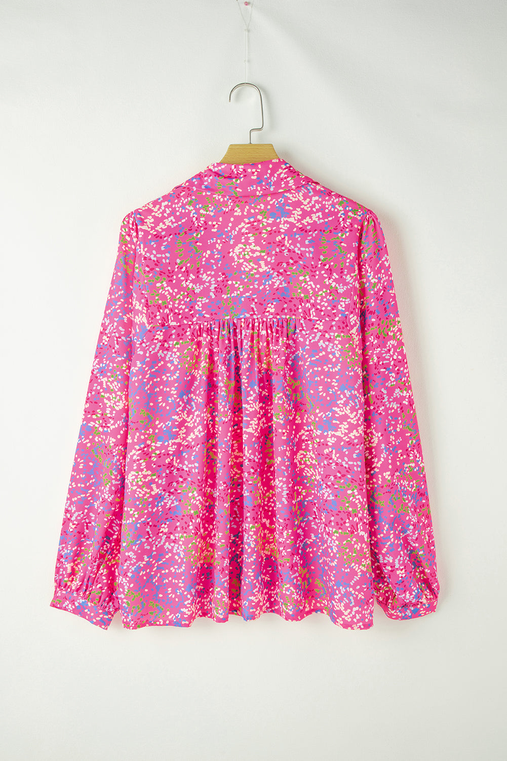 Blouse babydoll à col en V et imprimé *-A WOMAN WE LOVE
