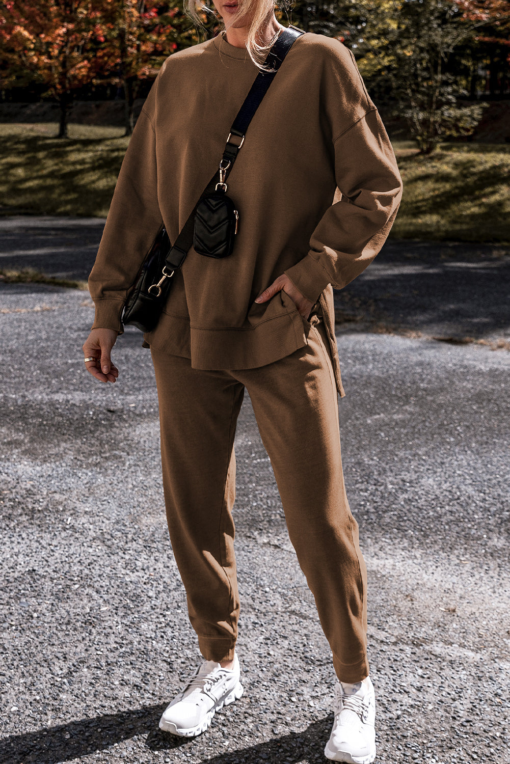 Ensemble pull-over haut bas et pantalon slim *-A WOMAN WE LOVE