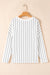 Casual top with chevron stripes and v * collar