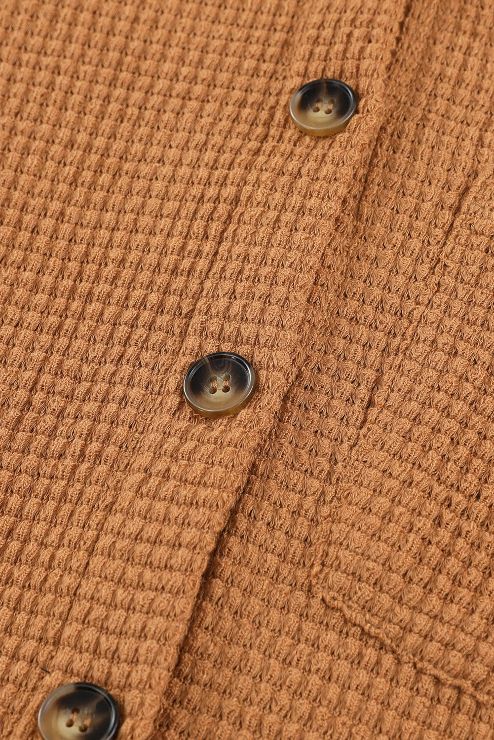 Botón Brown Waffle Button Camisa informal