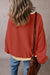 Red Clay Oversized Drop Shoulder Sweatshirt with Color Block Patch