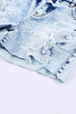 Whiteen jeans lukewarm effect Blue sky effect