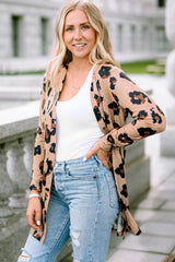 Cardigan ouvert sur le devant imprimé léopard-A WOMAN WE LOVE