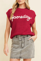 Racing Red Game Day Rugby Football Season Pull Vest
