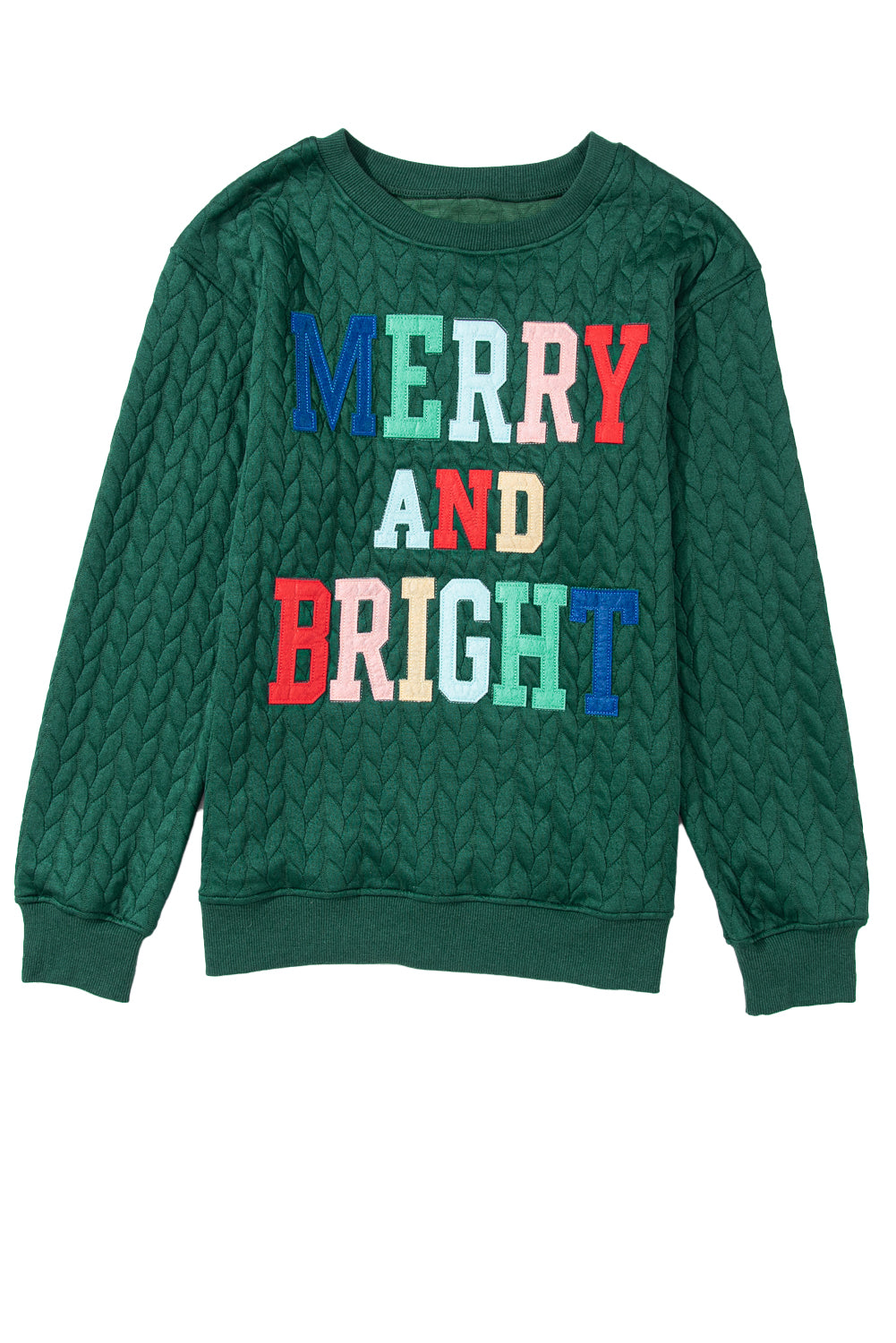 Green nerastro Merry e luminoso Felpa pullover per cavi per cavi