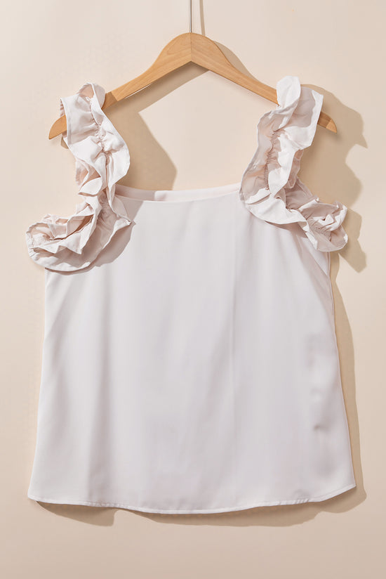 Une -ruffled sleeveless high -sleeved *