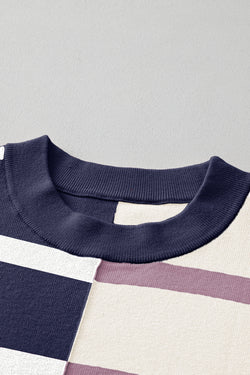 Striped over-dimensional sweatshirt *