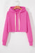 Short hooded hooded with a pink tightening cord *