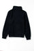 Black solid half zip quilted sweatshirt