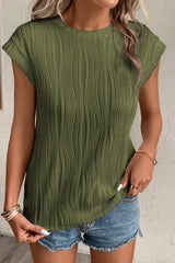 High -sleeved Mangle wavy texture