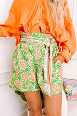 Short décontracté taille haute avec poches *