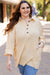 Jet Stream Thermal Waffle Knit Henley Tunic Top Plus Size