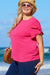 Large sleeve high pink top *