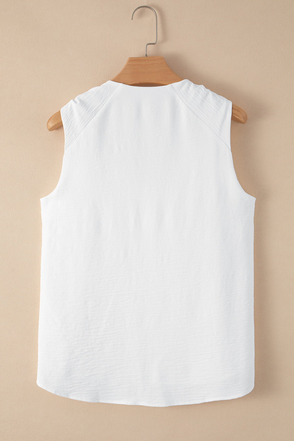 White V Neck Knotted Shoulder Vest