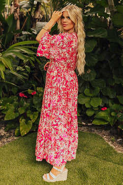 Robe Longue Florale Grande Taille *